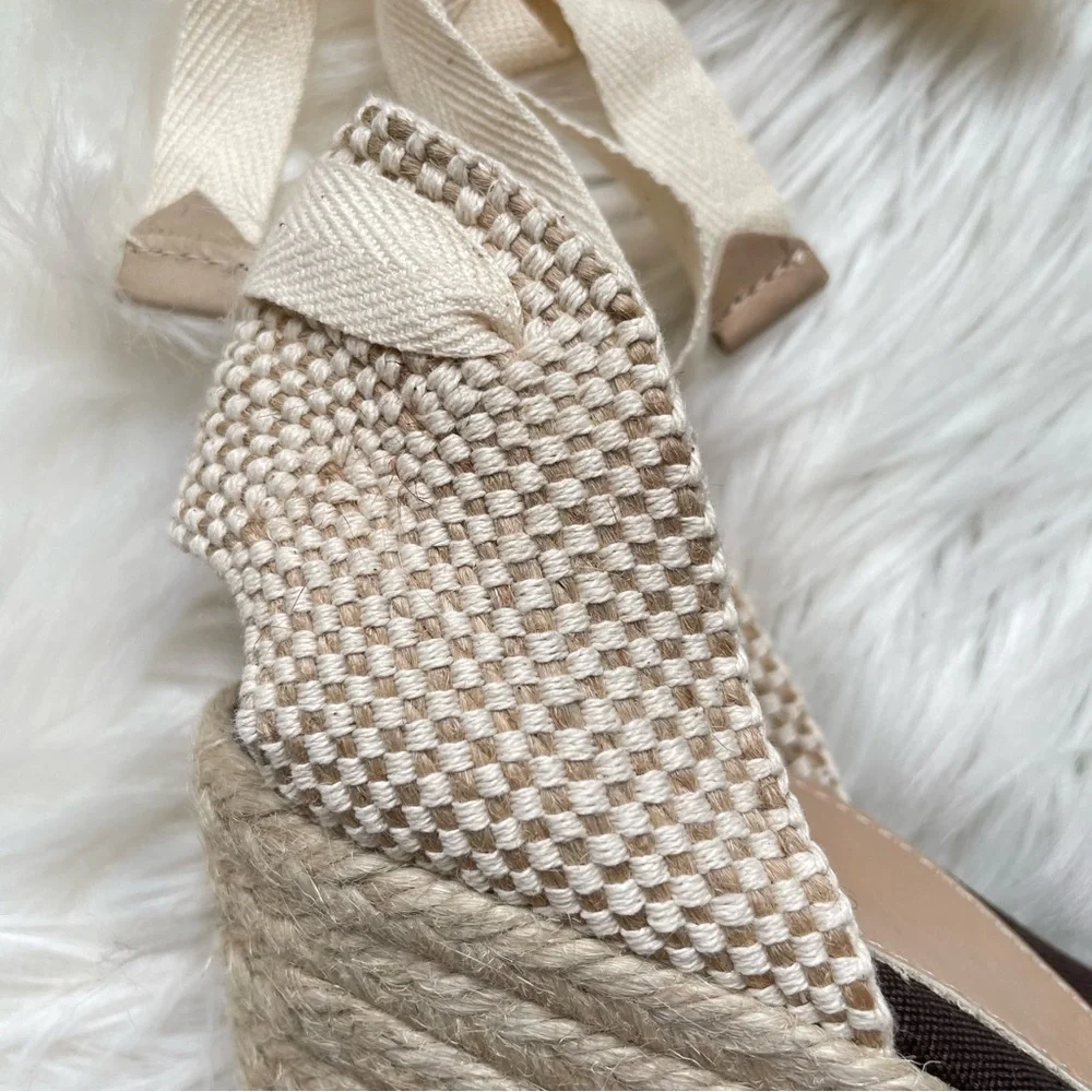 GANNI High Summer Embroidered Espadrille Wedge Sandals 9 NIB